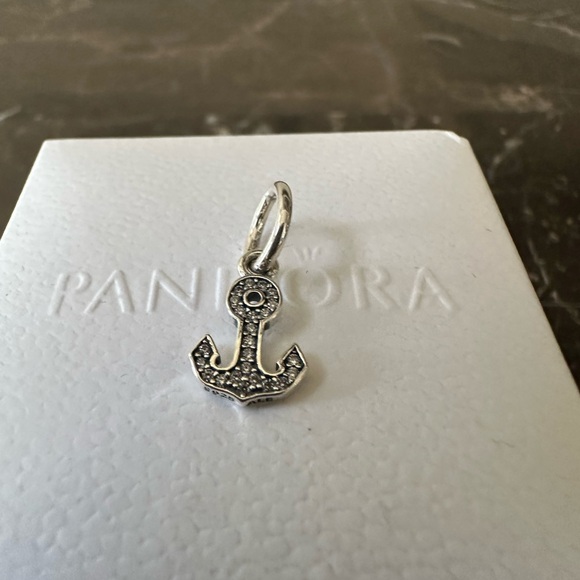 Pandora Anchor Dangle Charm 925 Ale Silver with CZ Gift Box #221 - Picture 4 of 8